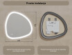 Lustro nieregularne z podświetleniem, Dual color, włącznik dotykowy, mata grzewcza #8