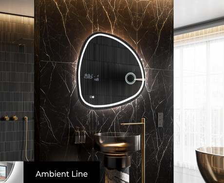 Lustro nieregularne podświetlane dekoracyjne LED EG223