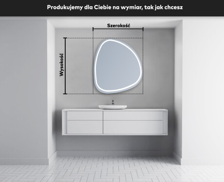 Lustro nieregularne podświetlane dekoracyjne LED EG223 #5