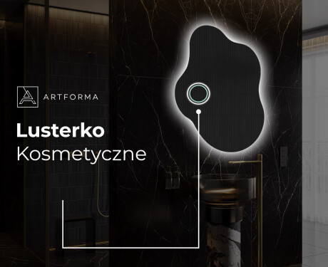 Lustro asymetryczne łazienkowe podświetlane LED EM221 #5