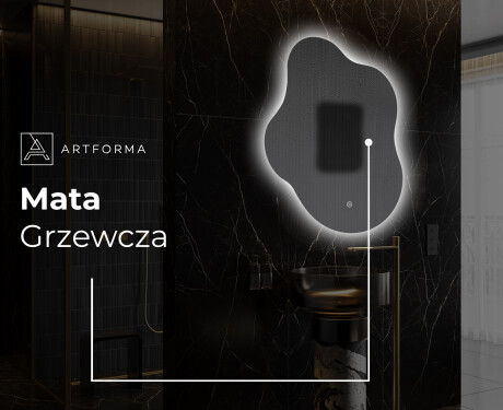Lustro asymetryczne łazienkowe podświetlane LED EM221 #9