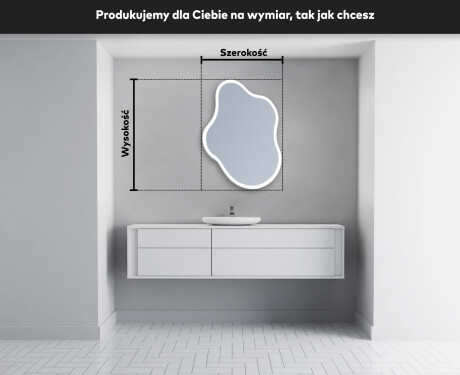 Lustro nieregularne podświetlane dekoracyjne LED EM222 #5