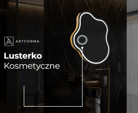 Lustro LED nieregularne z oświetleniem na ścianę EM223 #6