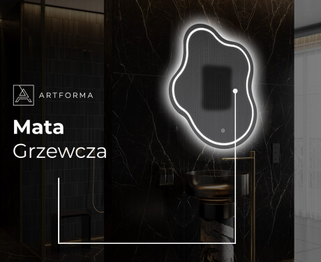 Lustro LED nieregularne z oświetleniem na ścianę EM223 #9