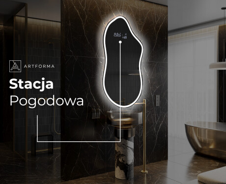 Lustro LED nieregularne z oświetleniem na ścianę F222 #6