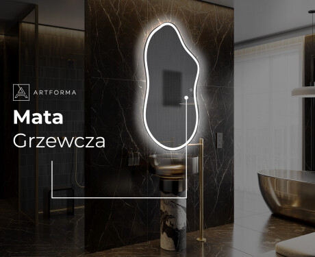 Lustro LED nieregularne z oświetleniem na ścianę F222 #8