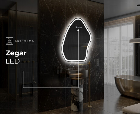 Lustro LED nieregularne z oświetleniem na ścianę G222 #7