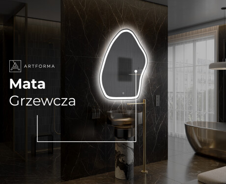 Lustro LED nieregularne z oświetleniem na ścianę G222 #8