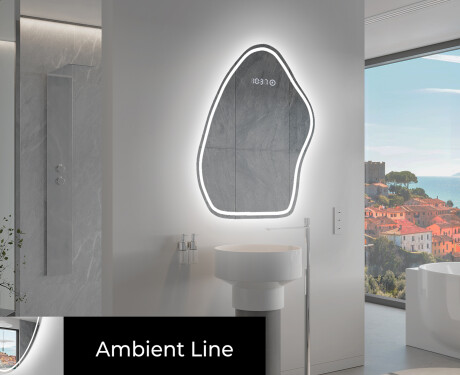 Lustro asymetryczne łazienkowe podświetlane LED G223 #3