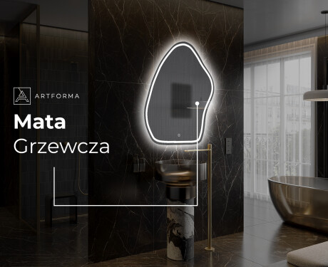 Lustro asymetryczne łazienkowe podświetlane LED G223 #8