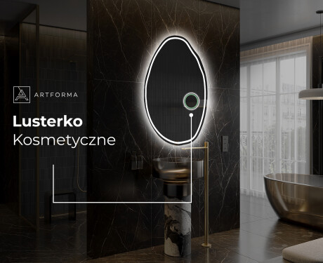 Lustro LED nieregularne z oświetleniem na ścianę U223 #5