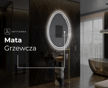 Lustro LED nieregularne z oświetleniem na ścianę U223 #9