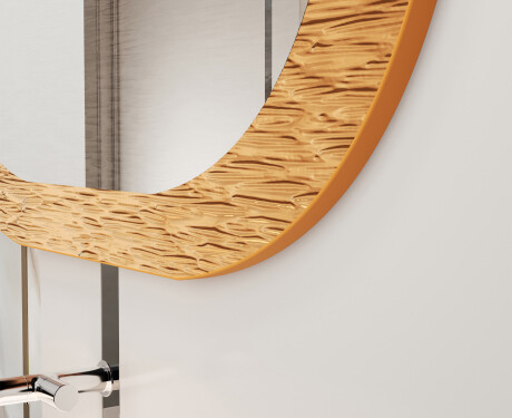 Lustro łazienkowe z eleganckim metalowym dekorem L289 #3