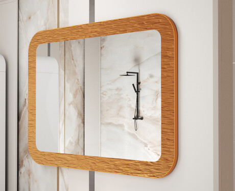 Zaokrąglone lustro w metalowej ramie L287 #4