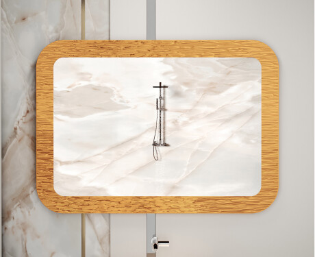 Zaokrąglone lustro w metalowej ramie L287 #5