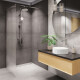 Kabina prysznicowa walk-in II Invena Trend 100 × 200 cm, ryflowane szkło 8 mm, chrom #1