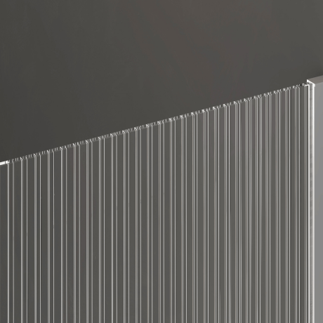 Kabina prysznicowa walk-in Invena II Trend 120 × 200 cm, ryflowane szkło 8 mm, chrom #4