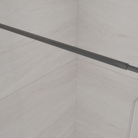 Kabina walk-in szkło ryflowane profil czarny #8