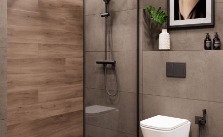 Brodzik prysznicowy prostokątny Invena Trend Alvero 90 × 120 cm, czarny, slim