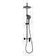 Zestaw prysznicowy z baterią Invena Rikia, czarny, deszczownica 22,5 cm #4