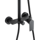 Zestaw prysznicowy z baterią Invena Rikia, czarny, deszczownica 22,5 cm #5