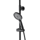 Zestaw prysznicowy z baterią Invena Rikia, czarny, deszczownica 22,5 cm #7