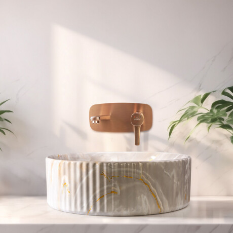 Podtynkowa bateria umywalkowa Glamour miedź #1