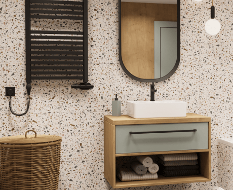 Bateria umywalkowa Glamour czarna