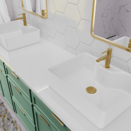 Bateria umywalkowa Glamour złota #2
