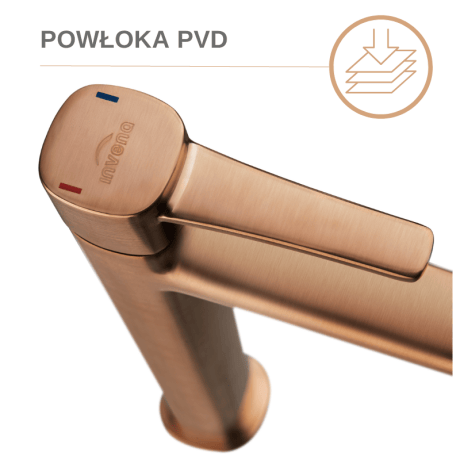 Wysoka bateria umywalkowa Glamour miedź #4