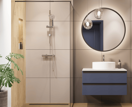 Bateria umywalkowa Invena Trend Kalitea, jednouchwytowa, chrom, z korkiem click-clack
