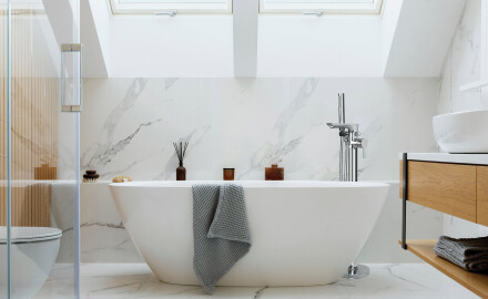 Wolnostojąca bateria wannowa Glamour chrom