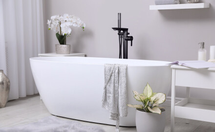 Wolnostojąca bateria wannowa Glamour czarny