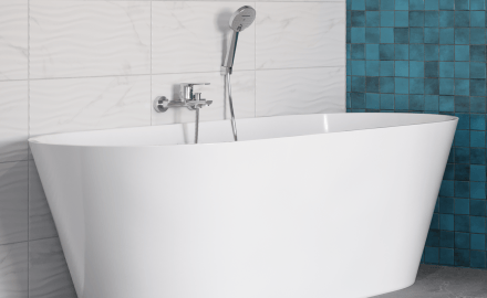 Bateria wannowa Pinios chrom