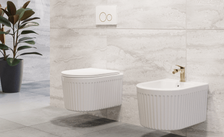Bidet wiszący ryflowany Glamour