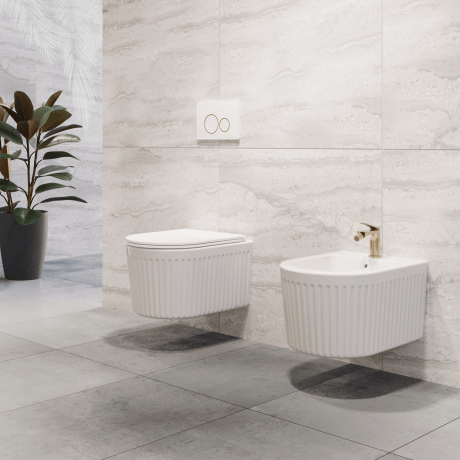 Bidet wiszący ryflowany Glamour #1