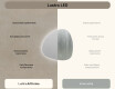 Lustro nieregularne podświetlane dekoracyjne LED 54x54cm z zimną barwą LED 7000K, ciepłą barwą 3000K lub barwą neutralną 4500K #6
