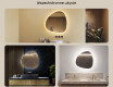 Lustro nieregularne podświetlane dekoracyjne LED 74x74cm z zimną barwą LED 7000K, ciepłą barwą 3000K lub barwą neutralną 4500K #2