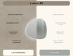 Lustro nieregularne podświetlane dekoracyjne LED 74x74cm z zimną barwą LED 7000K, ciepłą barwą 3000K lub barwą neutralną 4500K #6