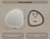 Lustro nieregularne podświetlane dekoracyjne LED 74x74cm z zimną barwą LED 7000K, ciepłą barwą 3000K lub barwą neutralną 4500K #7
