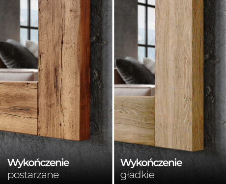 Prostokątne lustro w dębowej ramie na wymiar L224 #4