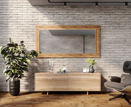 Prostokątne lustro w dębowej ramie na wymiar L224 #5