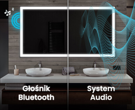 Prostokątne Lustro Łazienkowe Podświetlane LED01 #5