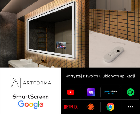Prostokątne Lustro Łazienkowe Podświetlane LED01 #4