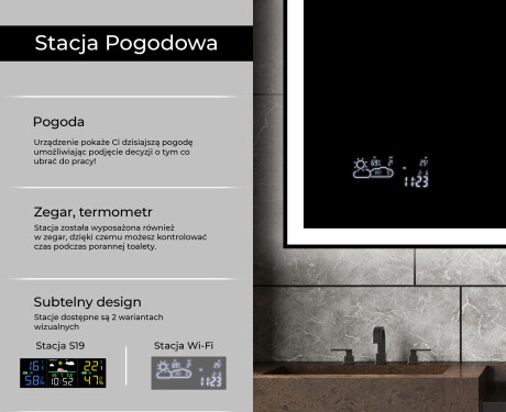 Prostokątne Lustro Łazienkowe Podświetlane LED01 #5