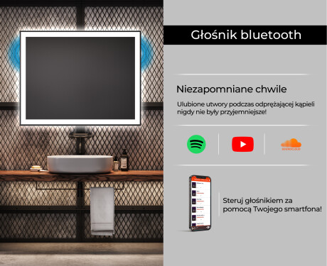 Prostokątne Lustro Łazienkowe Podświetlane LED01 #6