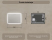 Prostokątne lustro do łazienki z oświetleniem LED  z Dual color, Włącznik dotykowy #7