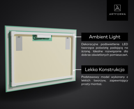 Lustro Łazienkowe Podświetlane LED09 #2