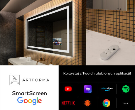 Prostokątne Lustro Łazienkowe Podświetlane LED15 #4