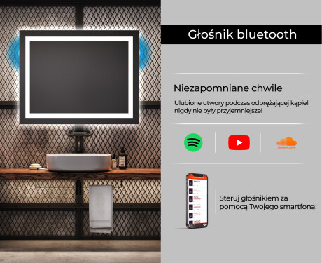 Prostokątne Lustro Łazienkowe Podświetlane LED15 #6
